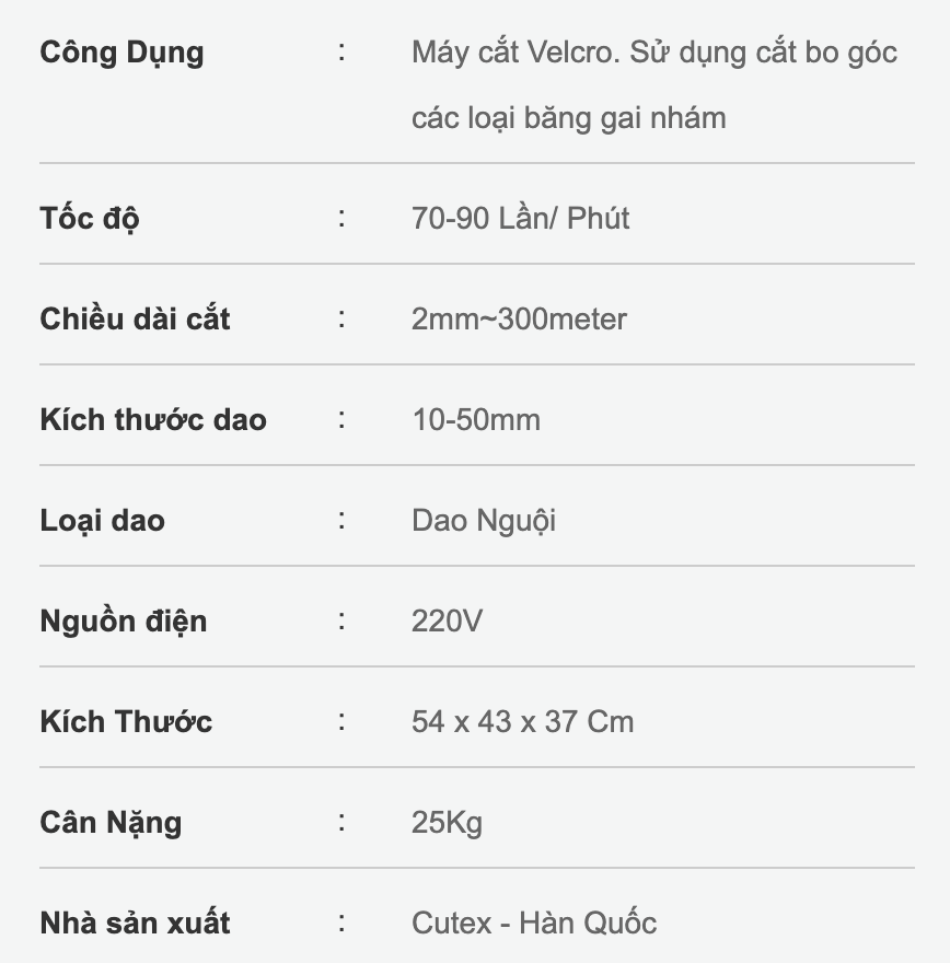 Máy cắt tự động CUTEX TBC-50R