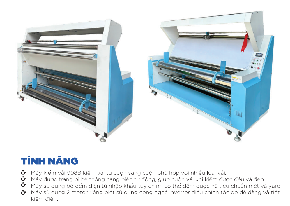 Máy Kiểm Vải Full Chức Năng Căn Biên Tự Động 988B