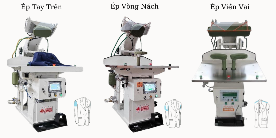 Máy Ép Định Hình Vòng Nách Áo Vest (Suits)