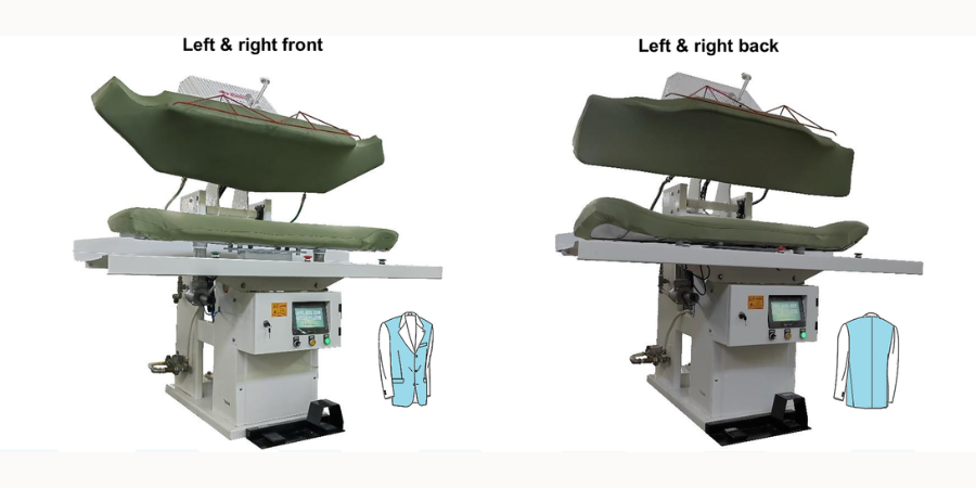 Máy Ép Định Hình Thân Sau Trái và Phải cho Áo Vest 