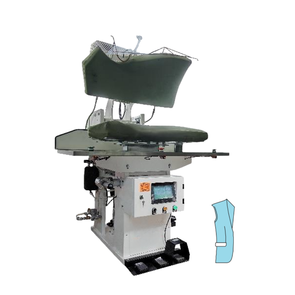 Máy Ép Định Hình Ngực Trước Phải Áo Vest 